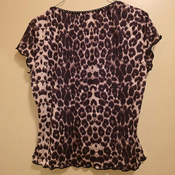Animal Print Capped Sleeve Top XL - Picture 4 of 4